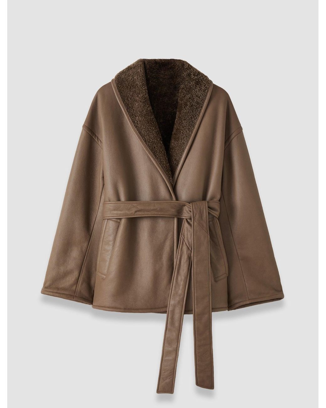 Joseph Brown Manu Textured Shearling Leather Jacket