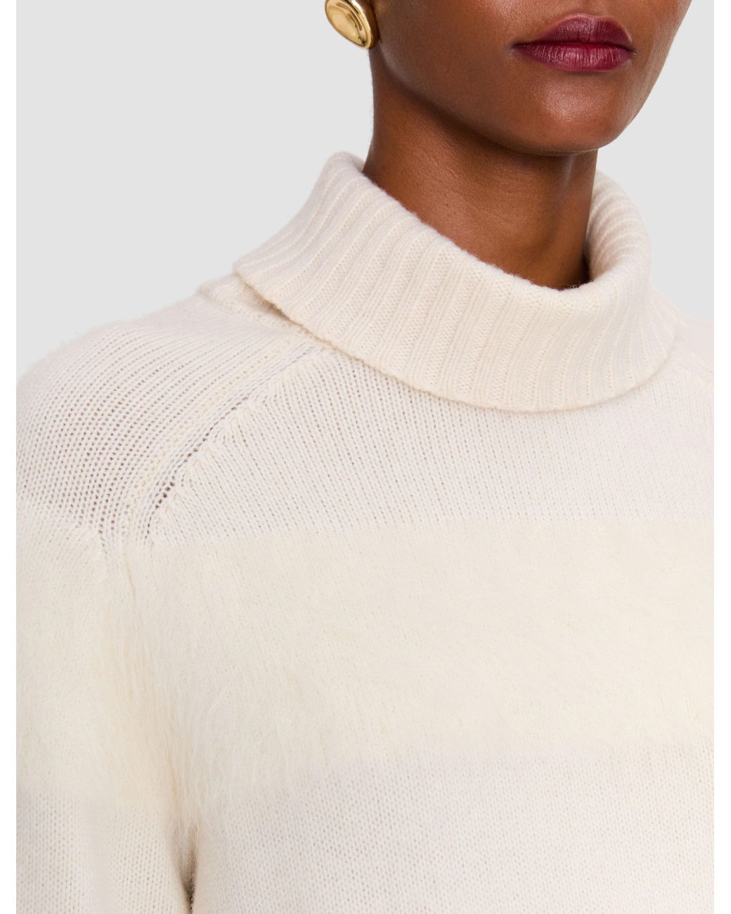 Joseph White Mila Brushed Striped Jumper