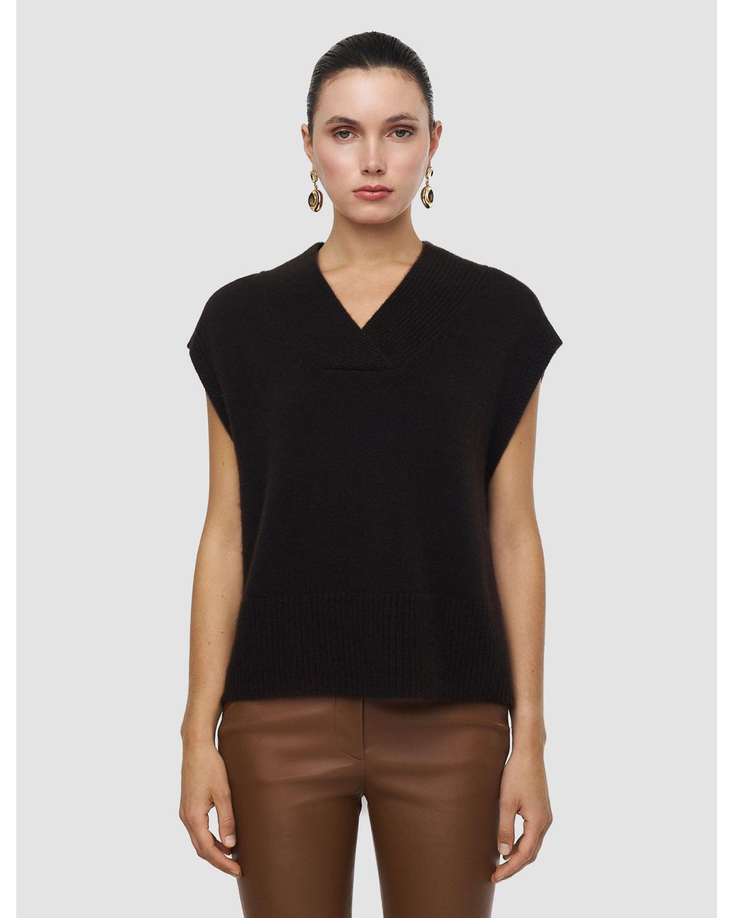Joseph Black Mena Pure Cashmere Vest