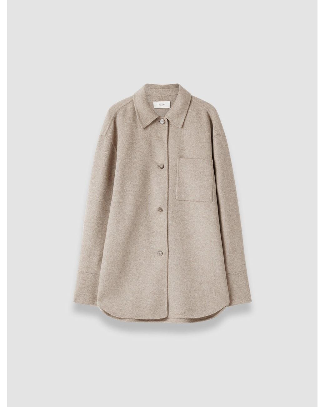 Joseph White Wada Double Face Cashmere Overshirt