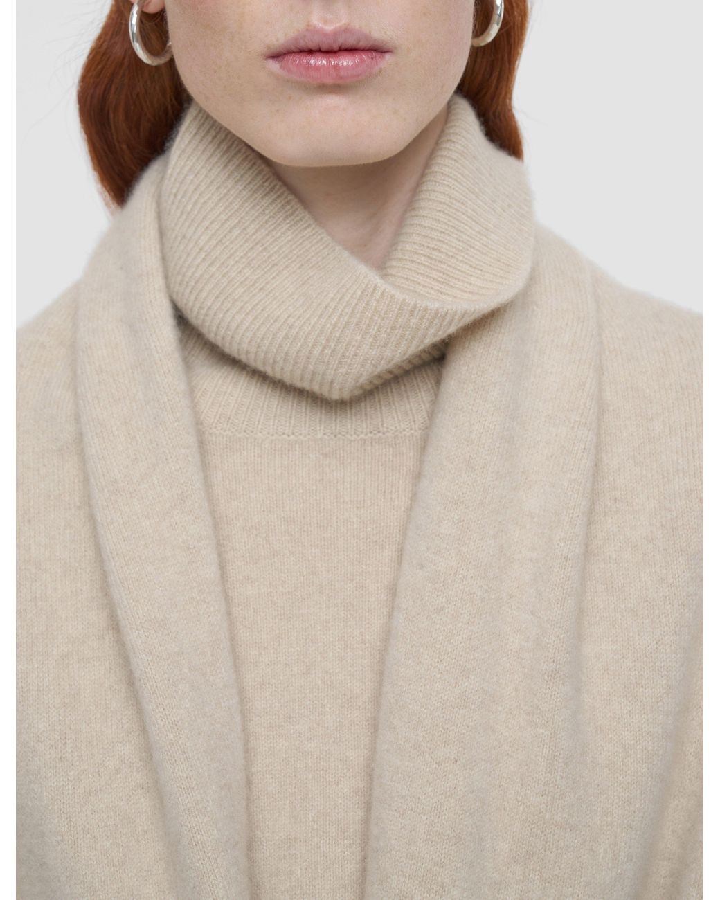 Joseph Natural Brushed Cashmere Sleeveless Wrap