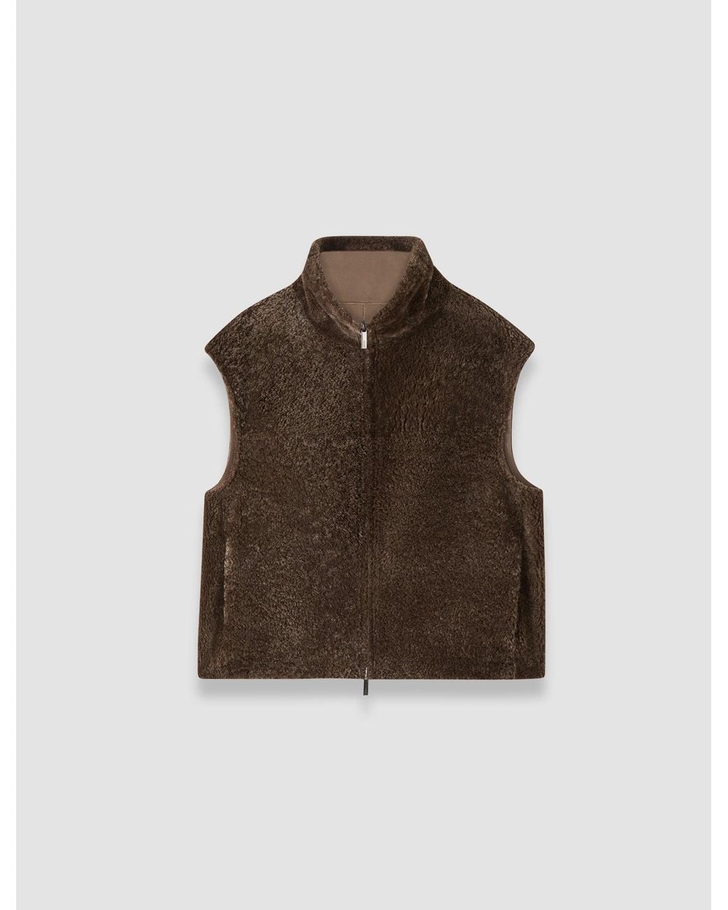 Joseph Brown Nico Reversible Textured Shearling Gilet