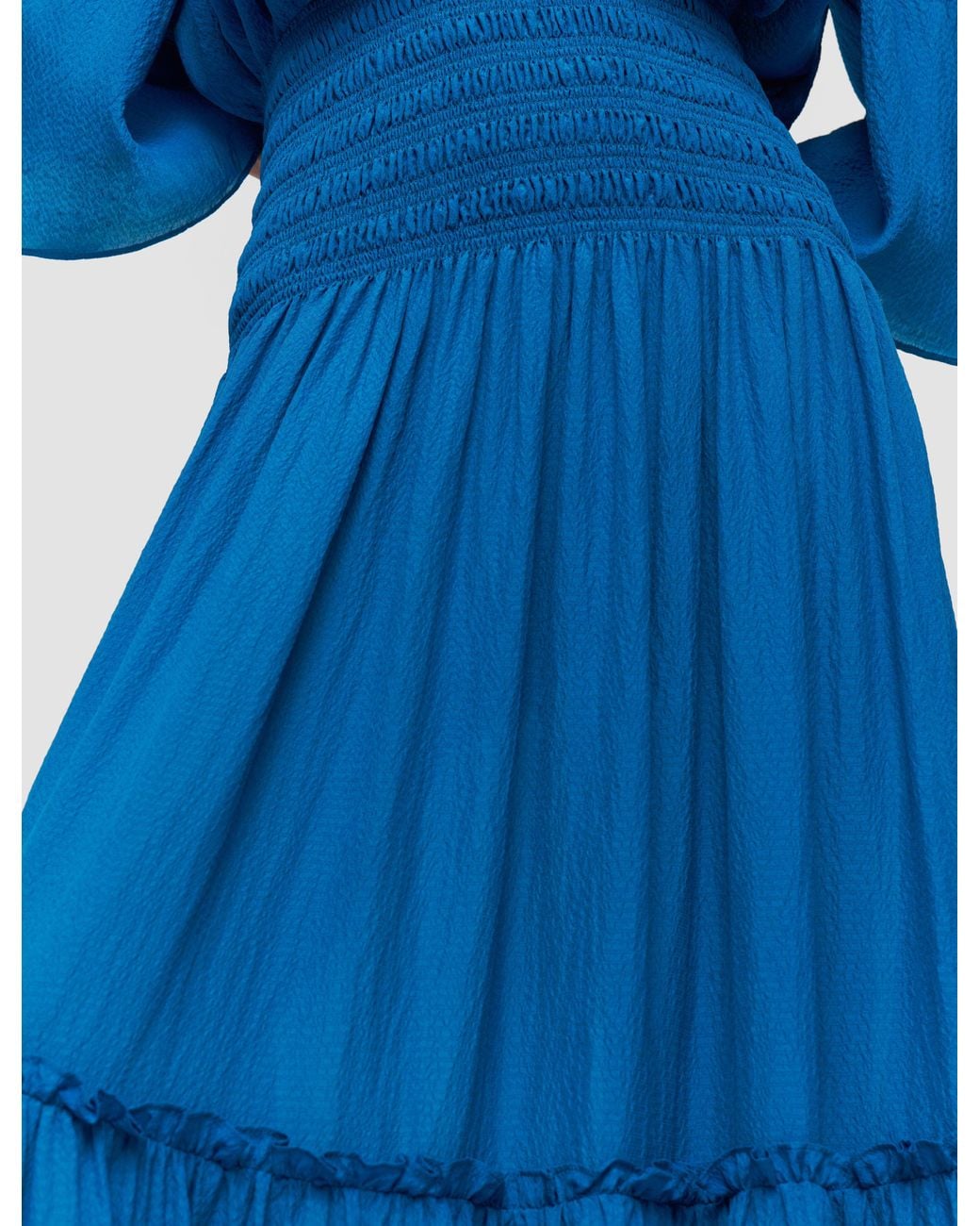 Joseph Blue Folia Textured Silk Skirt