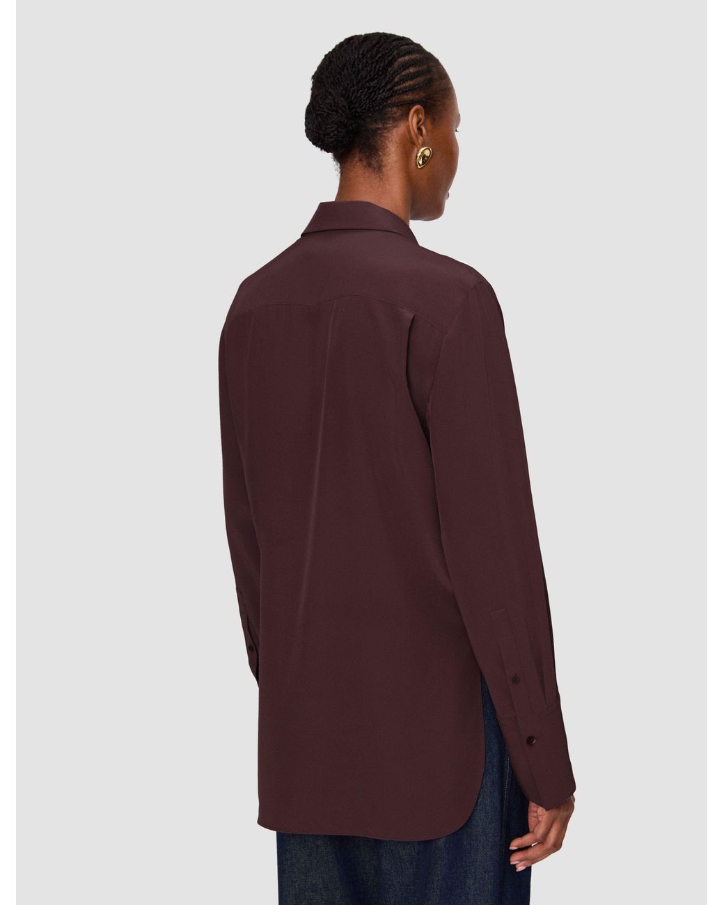 Joseph Brown Joe Crepe De Chine Silk Blouse