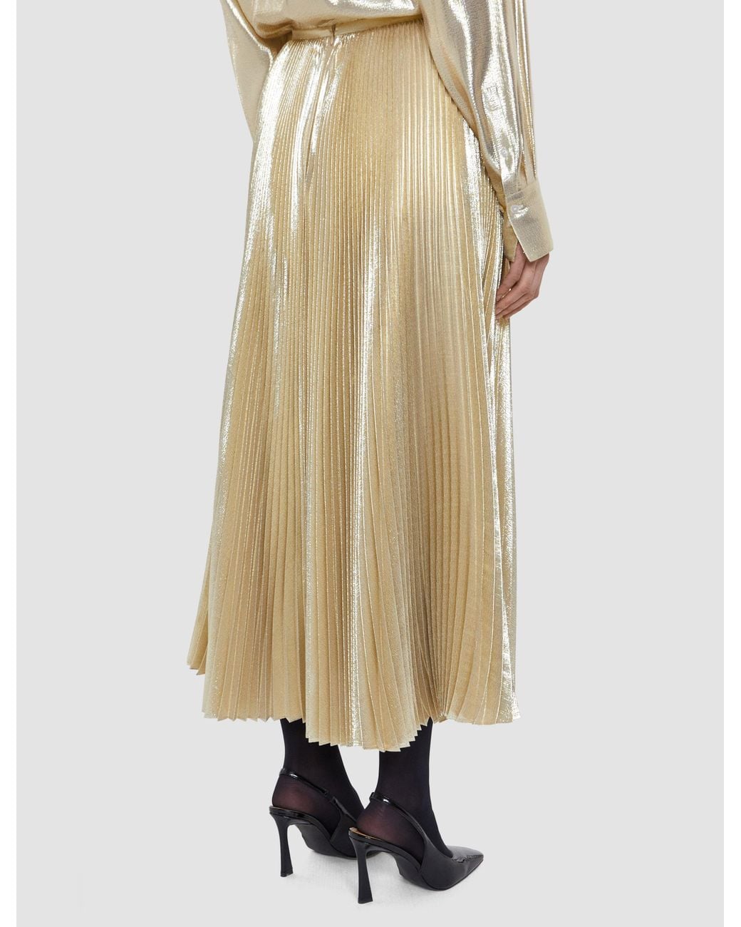 Joseph White Essai Lamé Silk Skirt