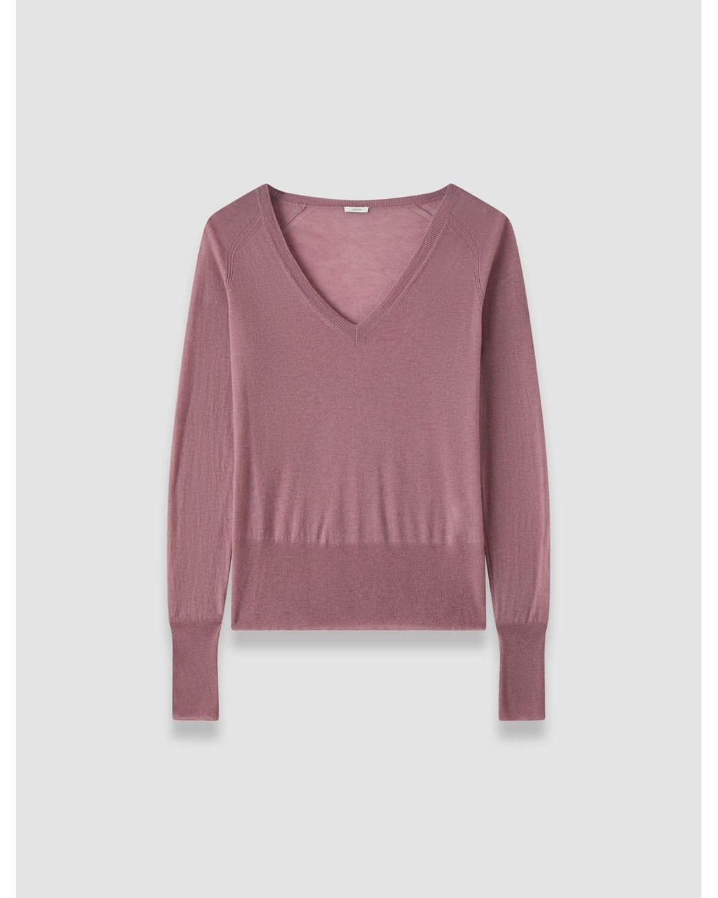 Joseph Pink Cetus Cashair V Neck Jumper