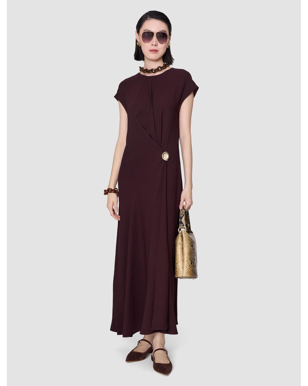 Joseph Purple Taipan Crepe Dress
