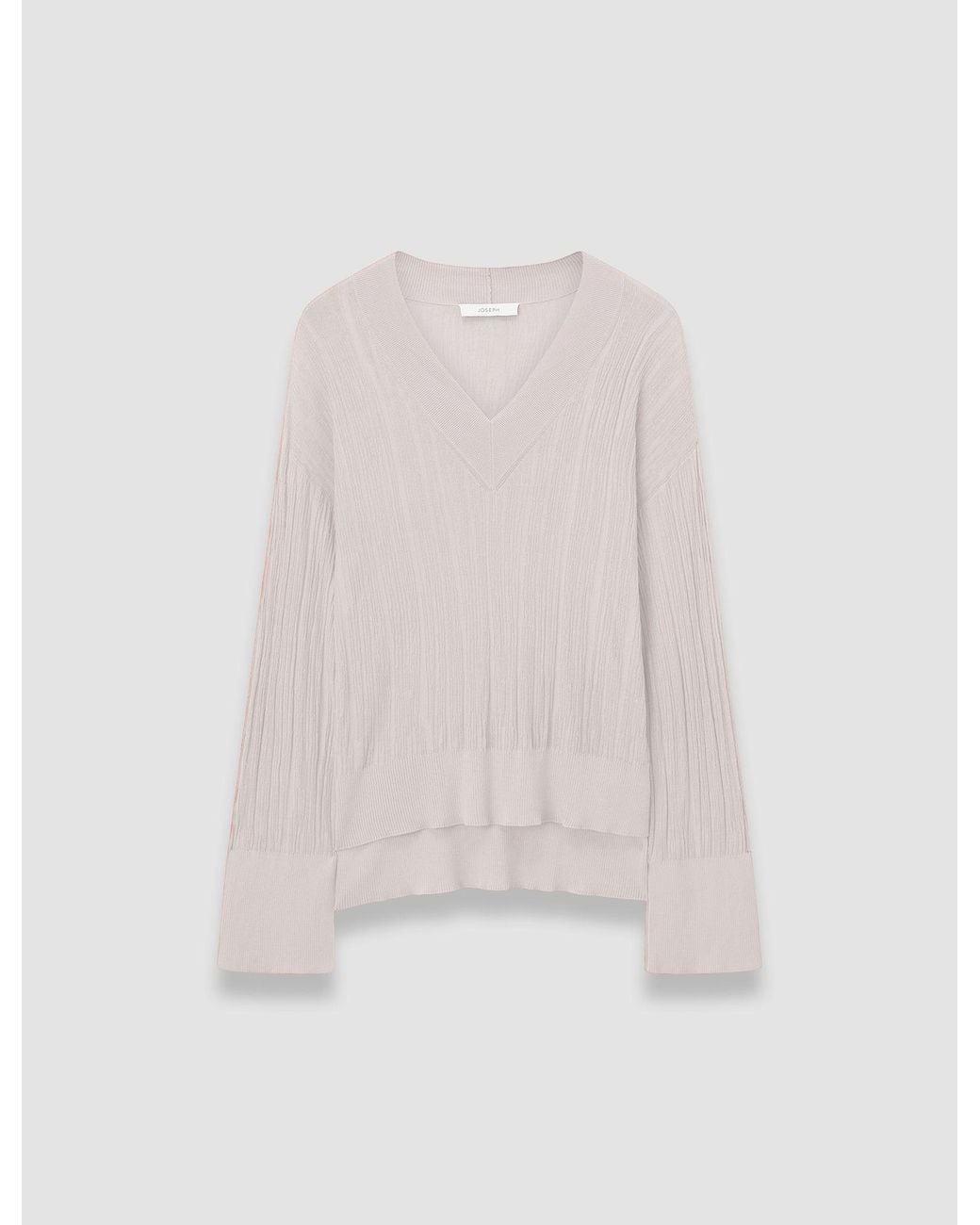 Joseph White Jardin Silk Cotton Rib Jumper
