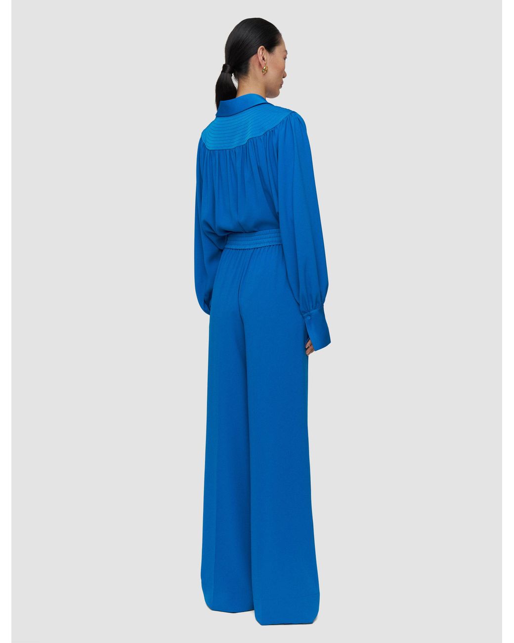 Joseph Blue Cara Crepe Trousers
