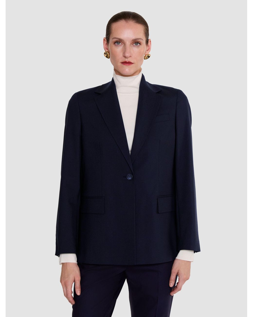 Joseph Blue Jackie Wool Tailoring Stretch Jacket