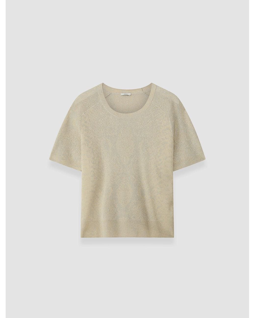 Joseph White Char Lurex Snake Knit Top