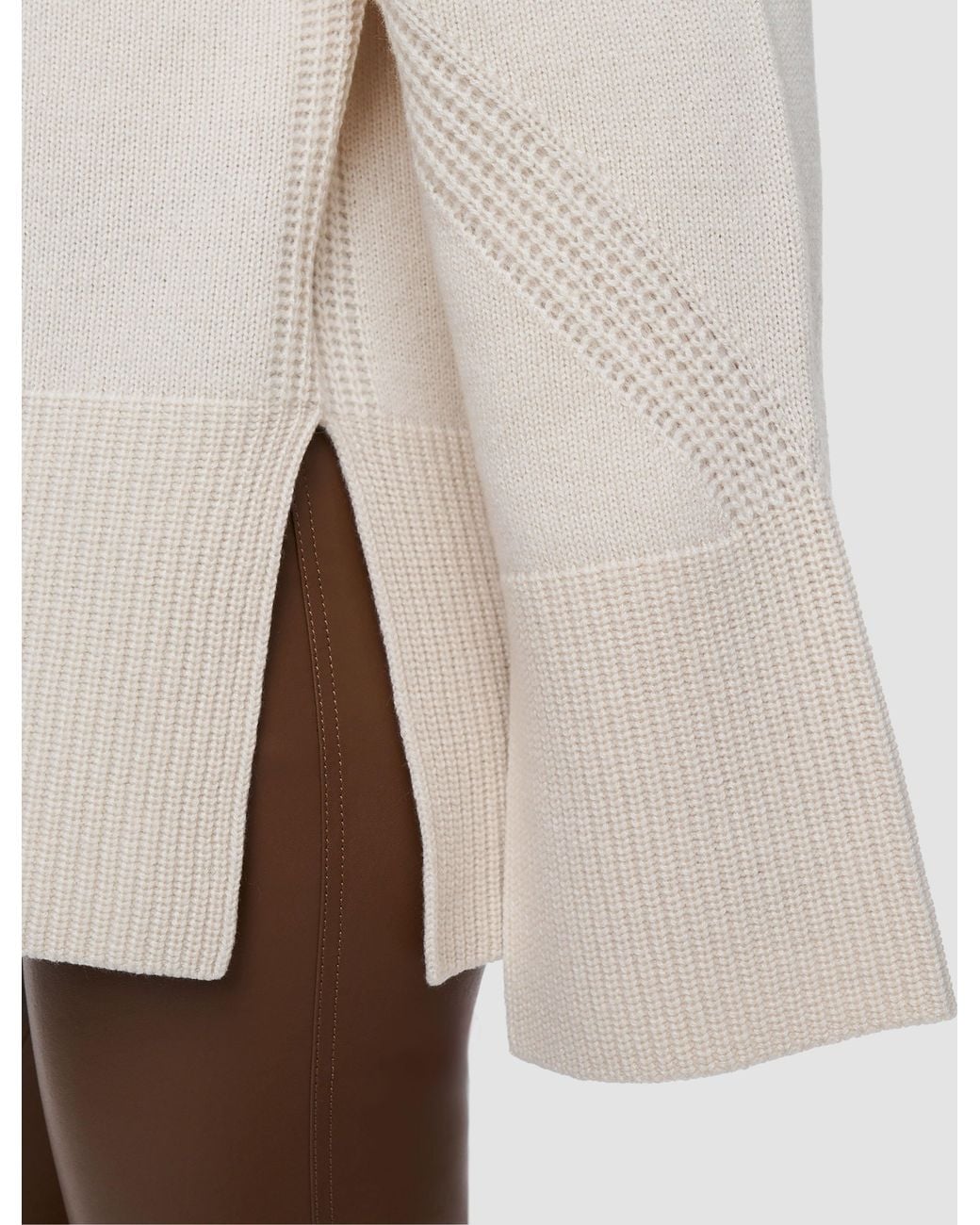 Joseph White Loftus Pure Cashmere High Neck Jumper
