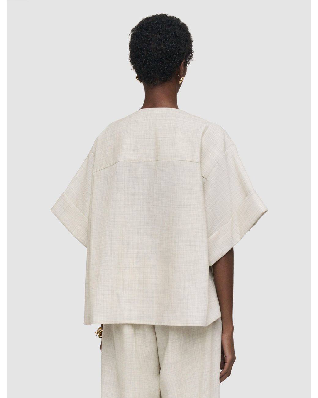 Joseph Natural Yani Light Wool Blouse