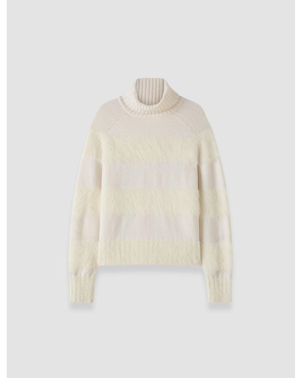 Joseph White Mila Brushed Striped Jumper