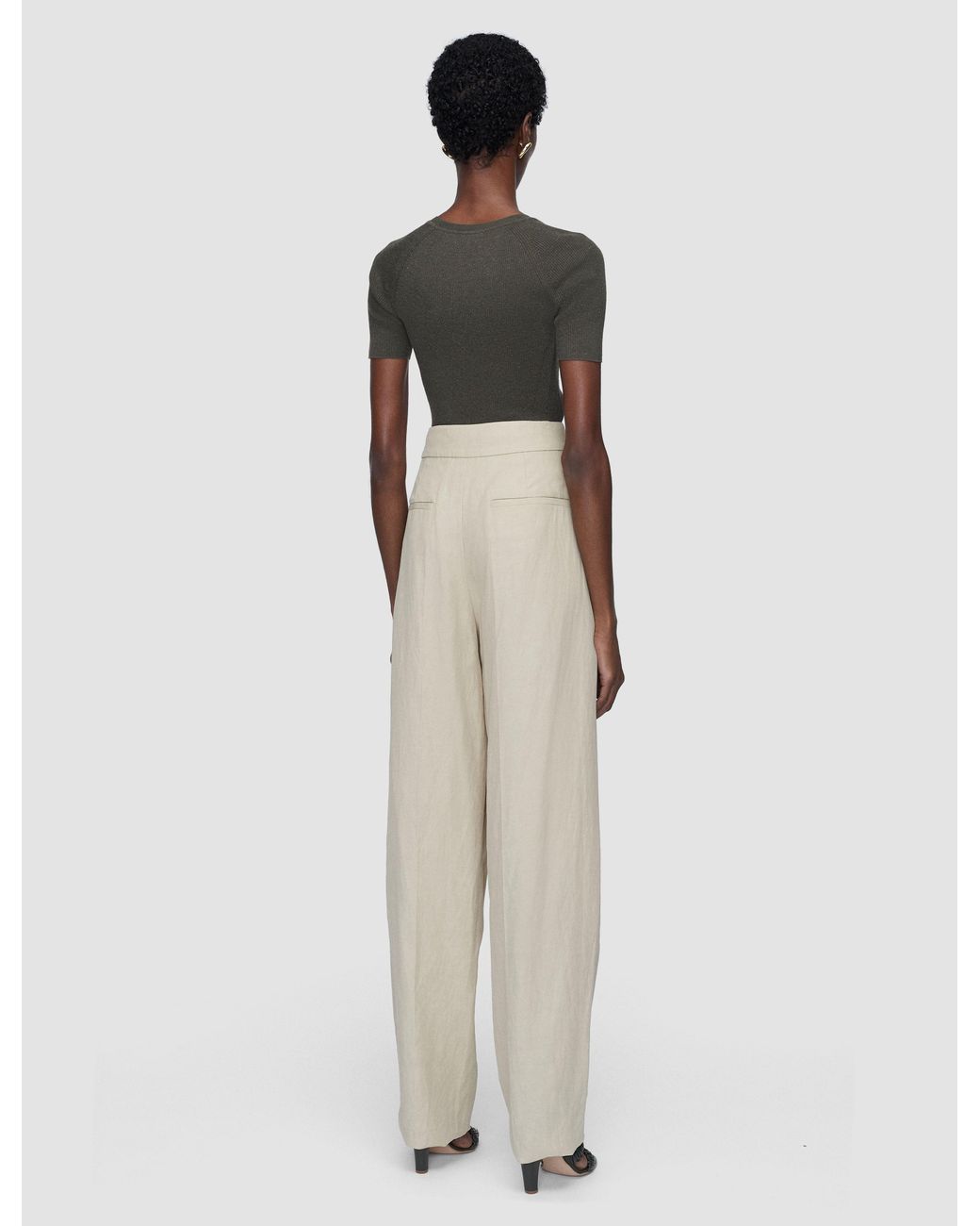 Pantalon Aix En Lin Mélangé Joseph en coloris Natural