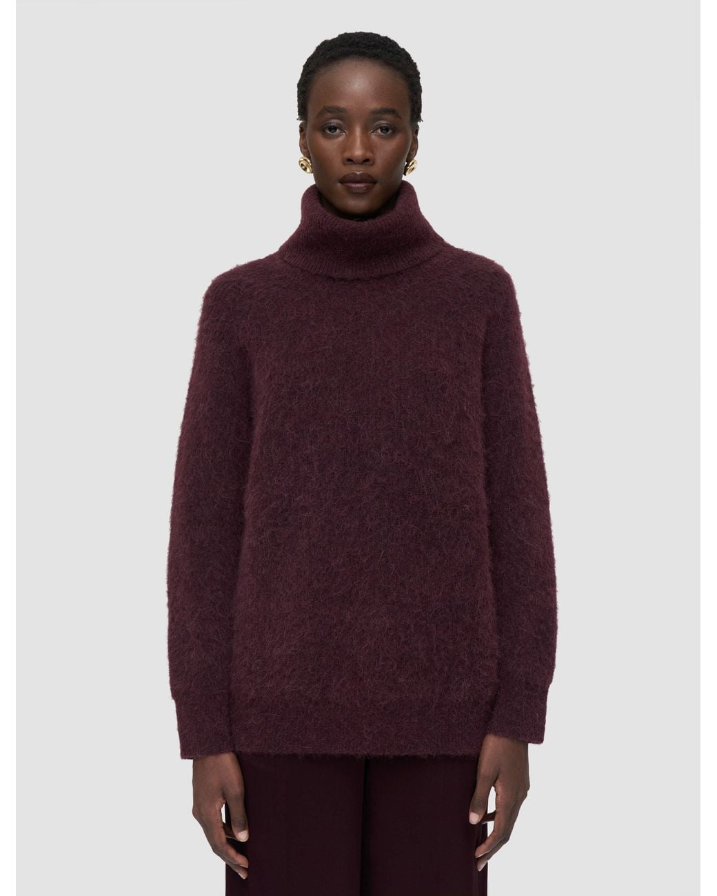 Joseph Red Meslay Brushed Wool Jumper