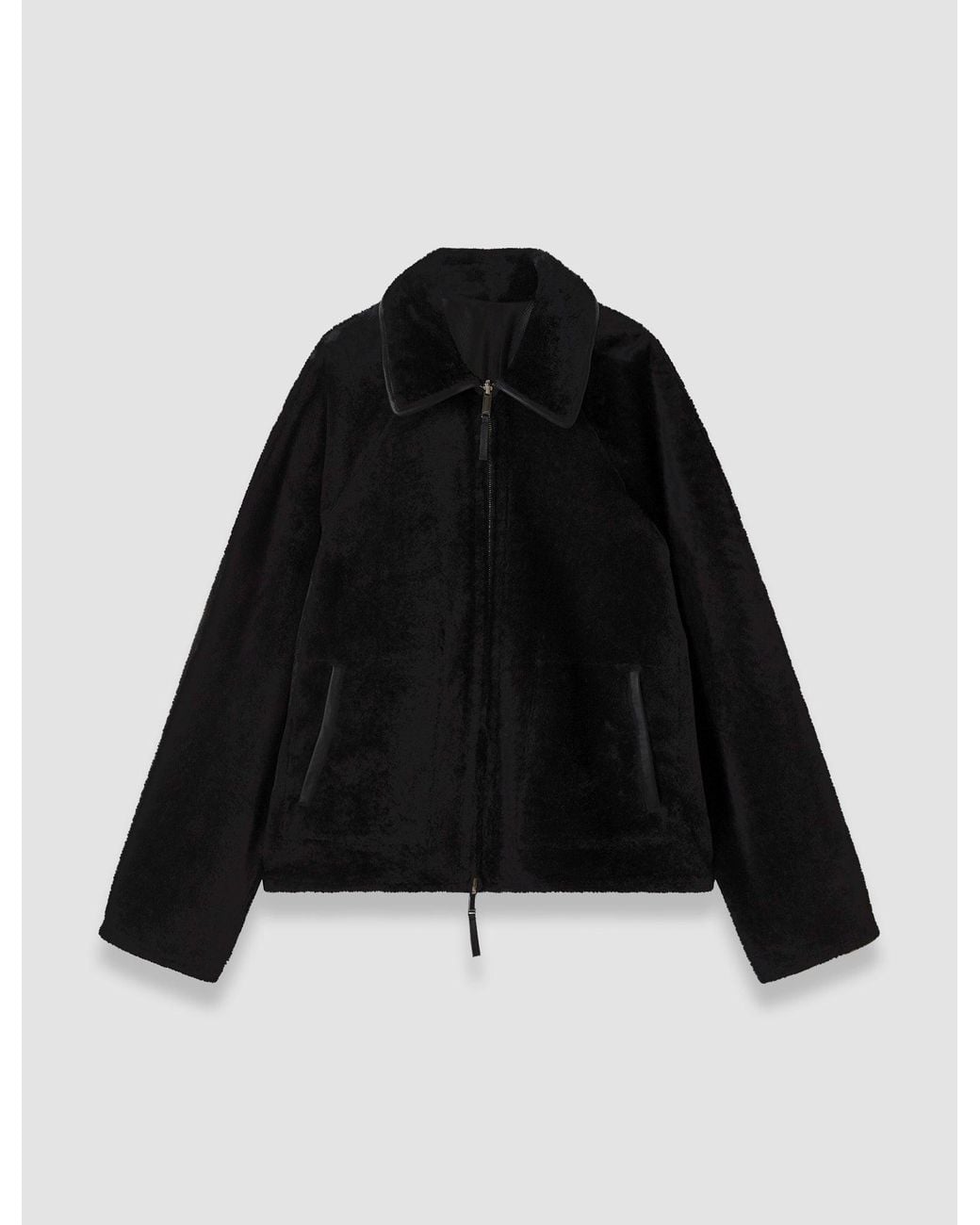 Joseph Black Kyro Reversible Soft Shearling Jacket