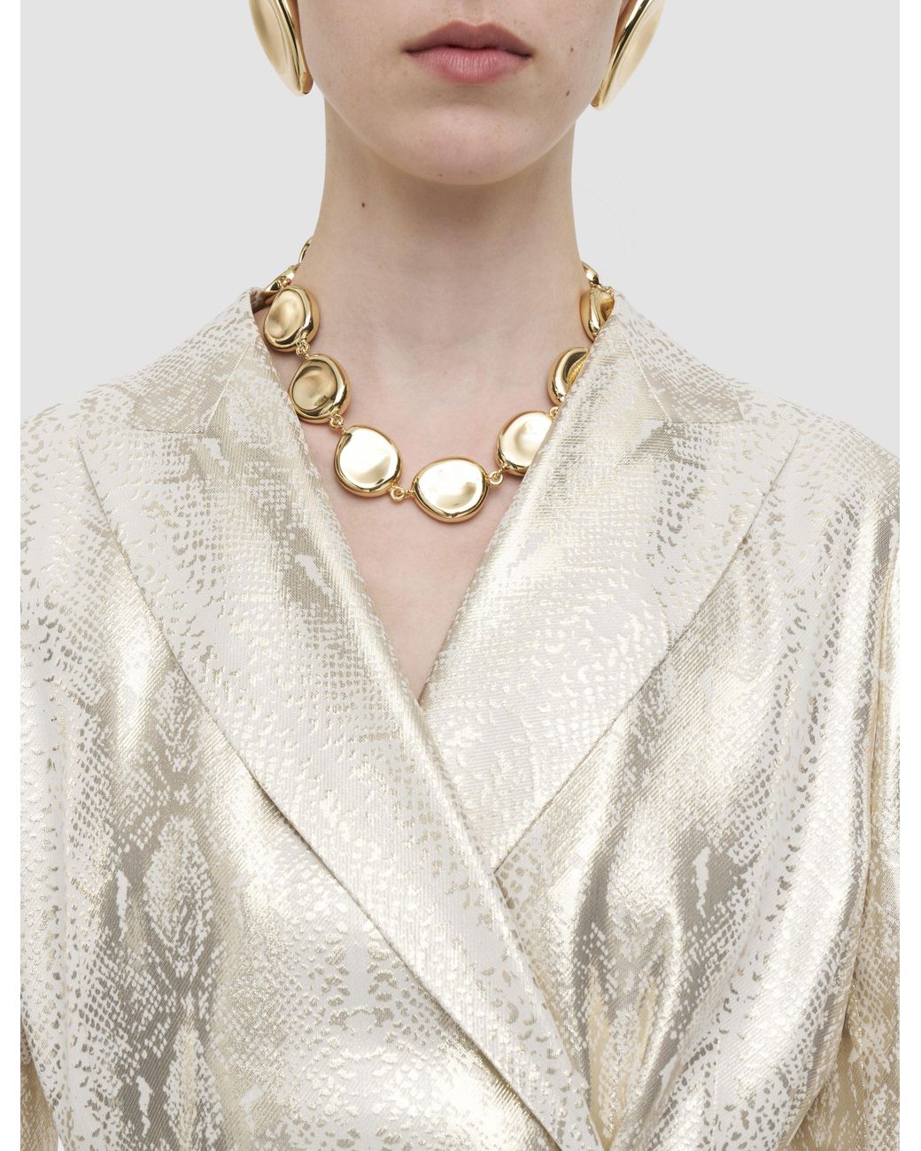 Joseph White Asher Silk Snake Lamé Jacket