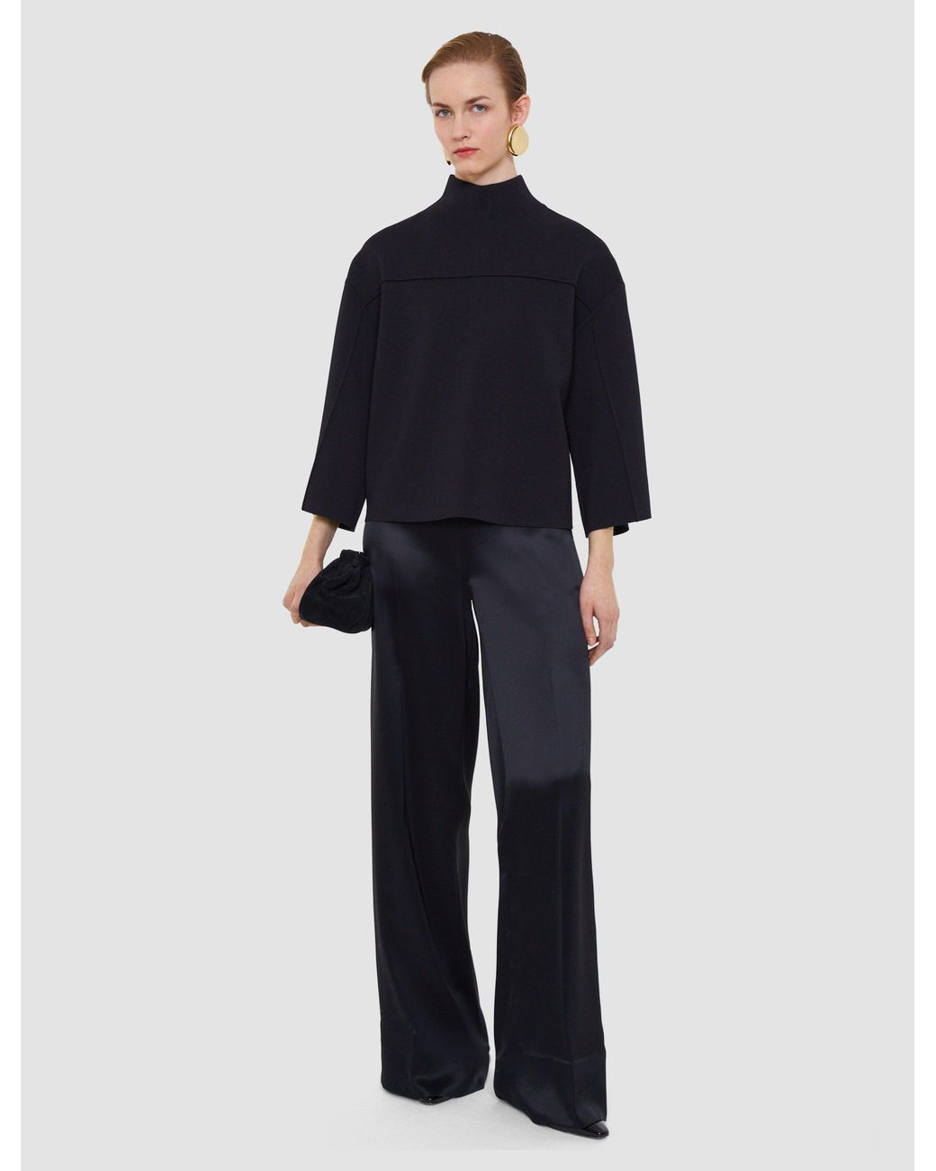 Joseph Blue Larrey Compact Milano Knit Top