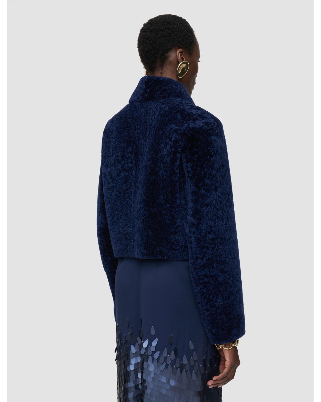 Joseph Blue Liris Short Haired Shearling Jacket