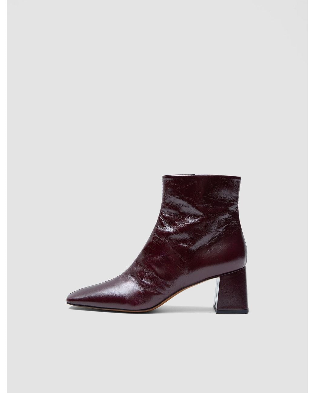 Joseph Purple Heeled Patent Leather Ankle Boots