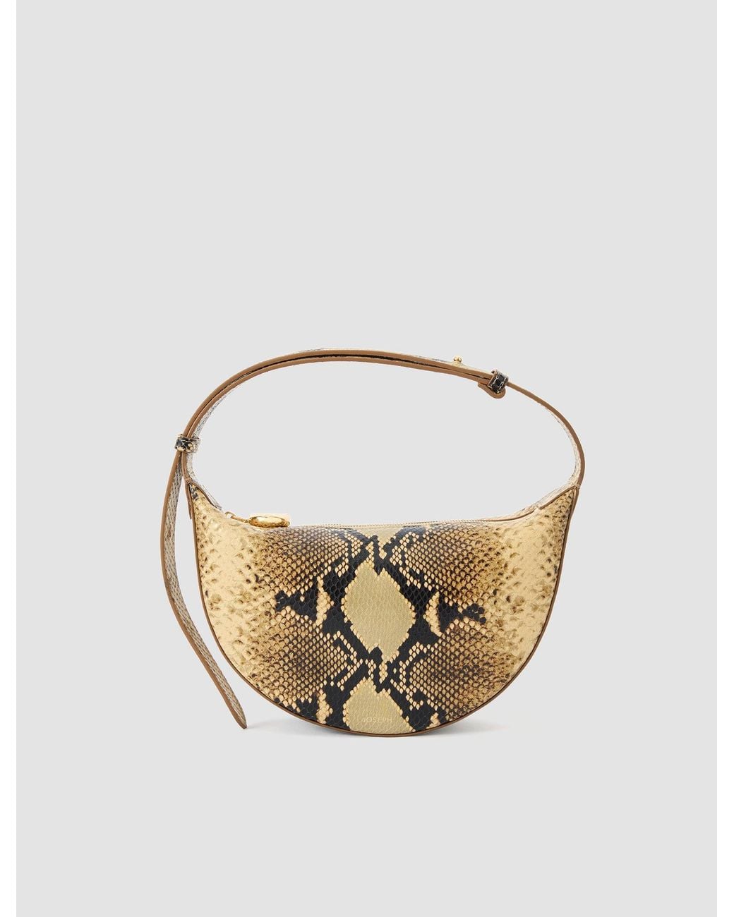 Joseph Natural Bean Snake Leather Bag