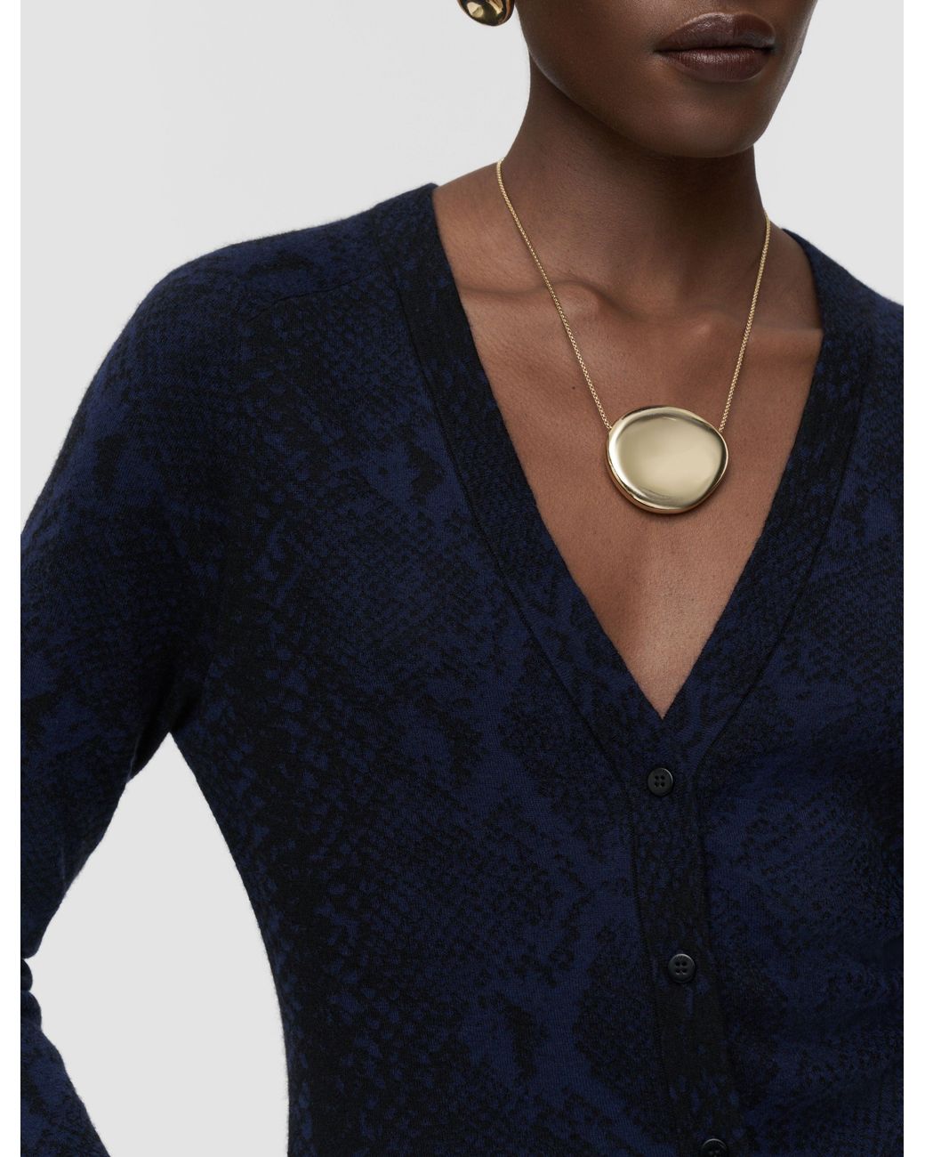 Joseph Blue Aisha Cashair Snake Cardigan