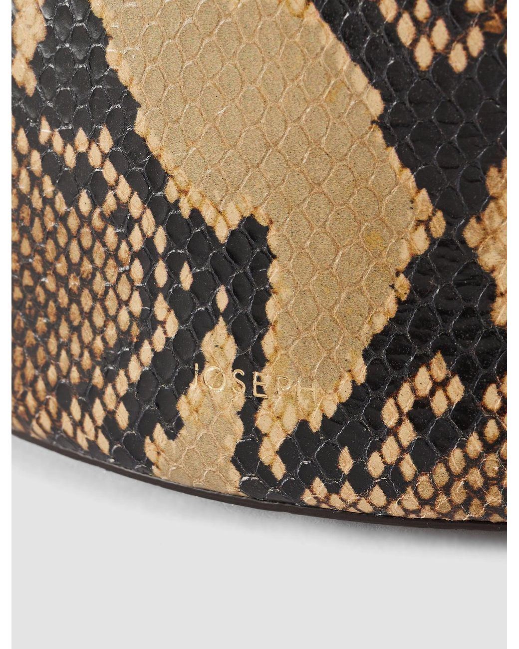 Joseph Natural Bean Snake Leather Bag