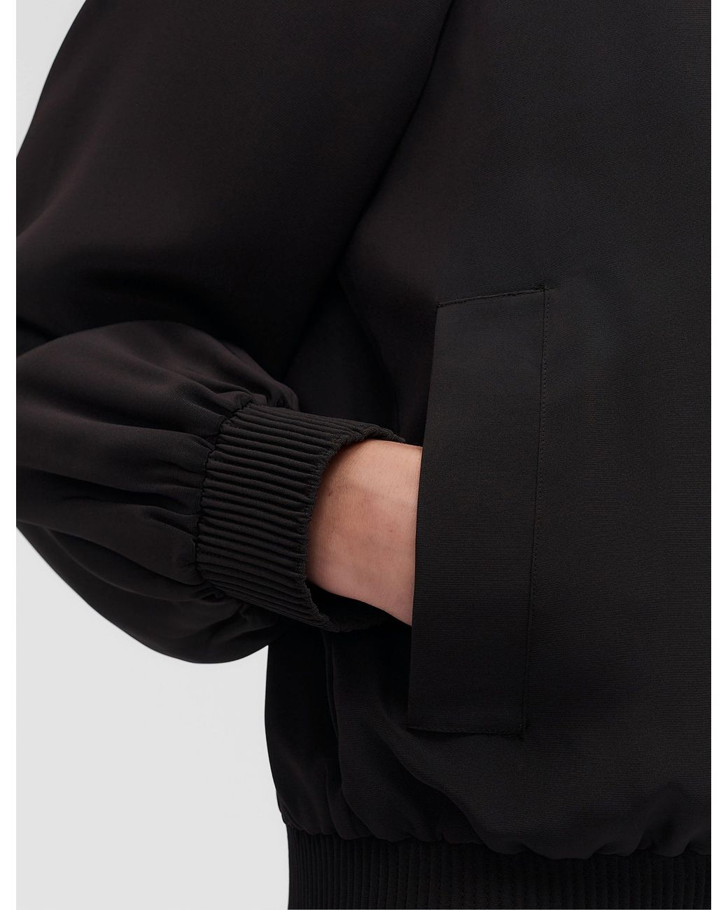 Joseph Black Mira Satin Twill Bomber Jacket
