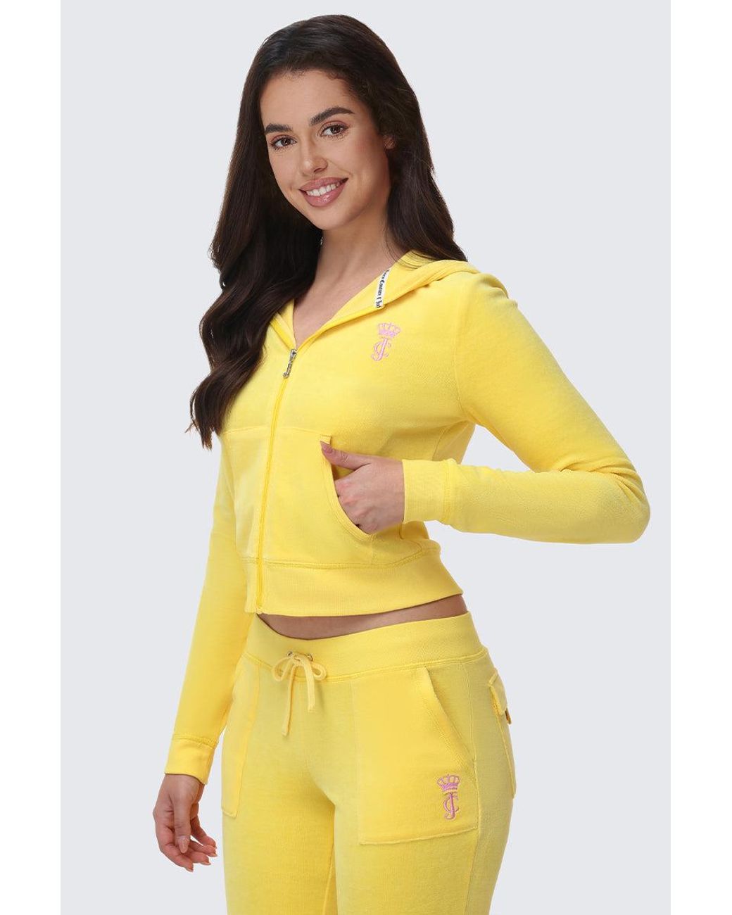 ☆Juicy Couture パーカー クリーム レモンイエロー Mサイズ Juicy Couture American Princess Heritage Hoodie in Yellow | Lyst