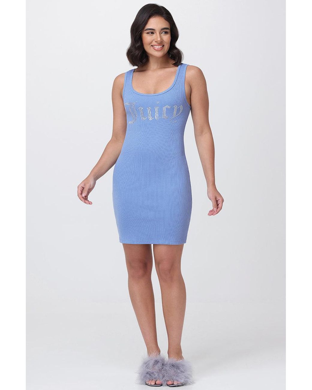 Juicy Couture Green Big Bling Tank Dress