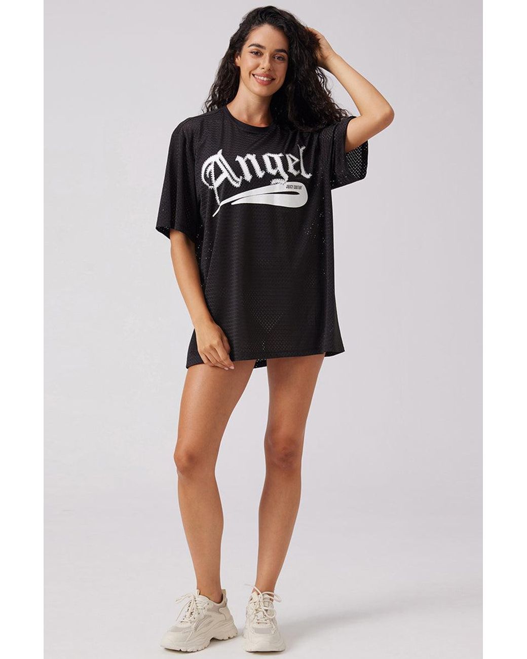 Juicy Couture Black Angel Couture Oversized Tee Dress