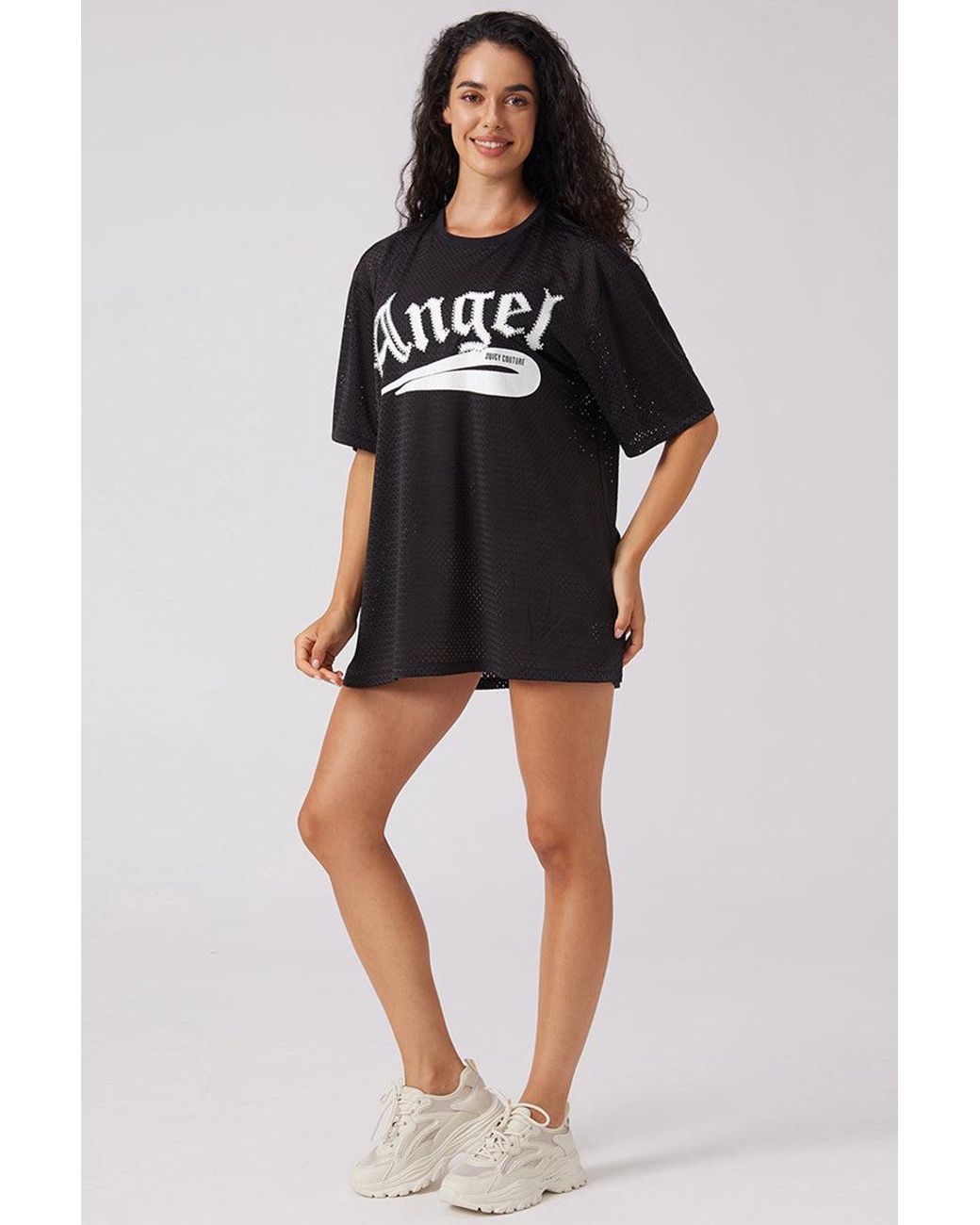 Juicy Couture Black Angel Couture Oversized Tee Dress