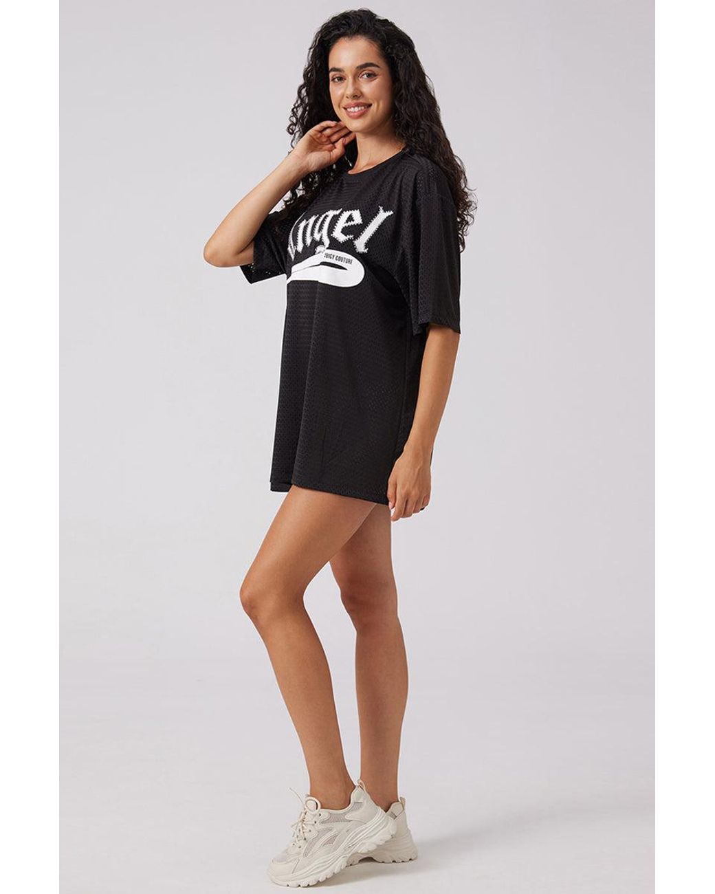 Juicy Couture Black Angel Couture Oversized Tee Dress