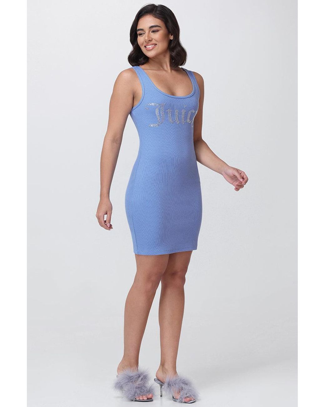 Juicy Couture Green Big Bling Tank Dress