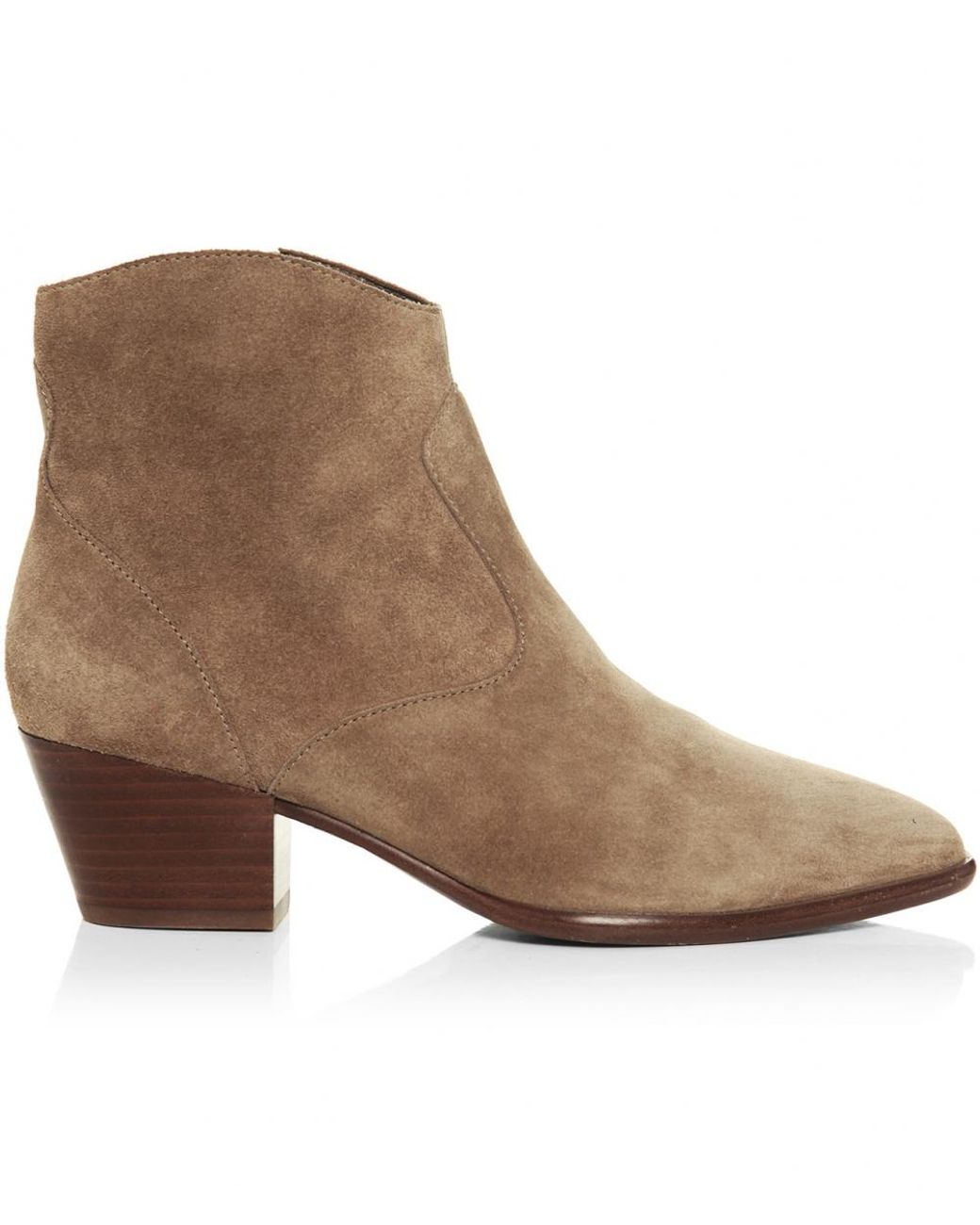 Ash Heidi Baby Soft Suede Ankle Boots in Beige (Natural) | Lyst