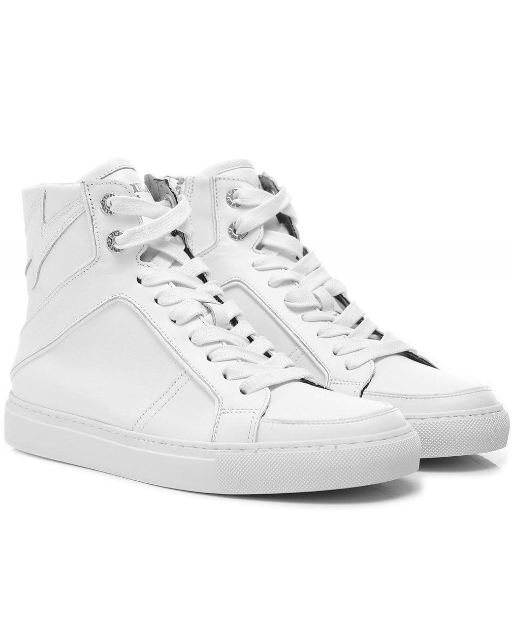 zadig and voltaire white high tops