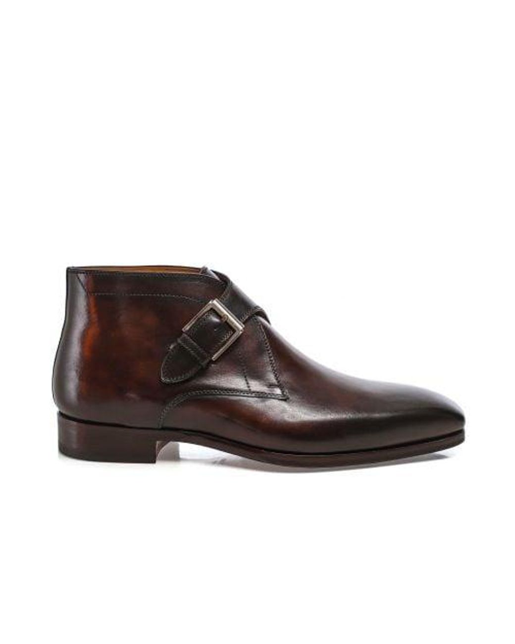 Magnanni Leather Monk Strap Chukka 
