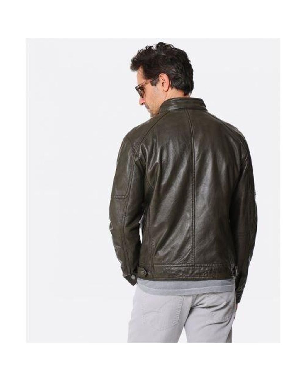 Joop Leather Biker Jacket in Black for Men Lyst UK