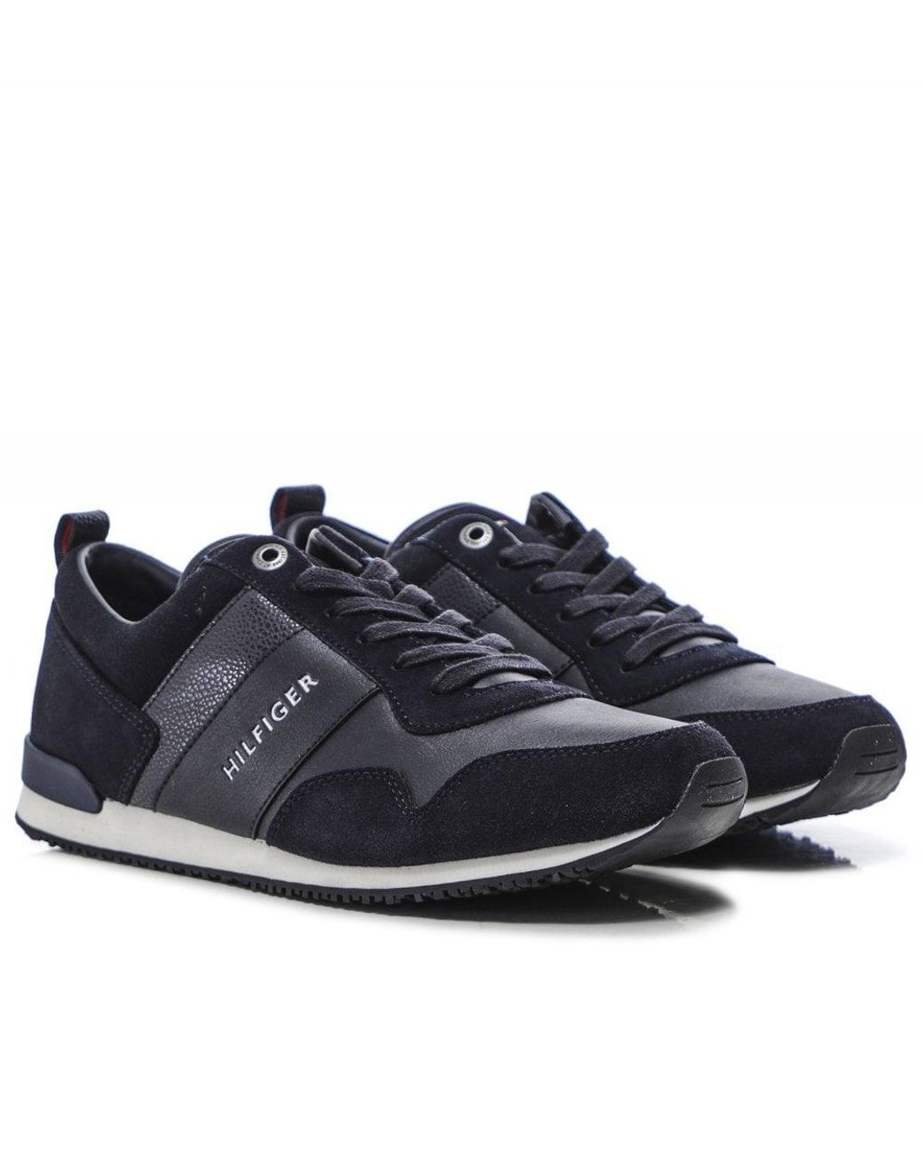 Tommy Hilfiger Iconic Runner Trainers in Navy (Blue) for Men - Lyst