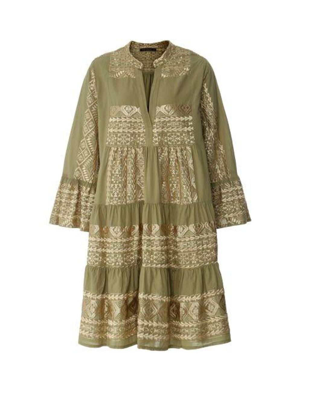 Greek Archaic Kori Classic Triangle Mini Dress in Natural | Lyst UK