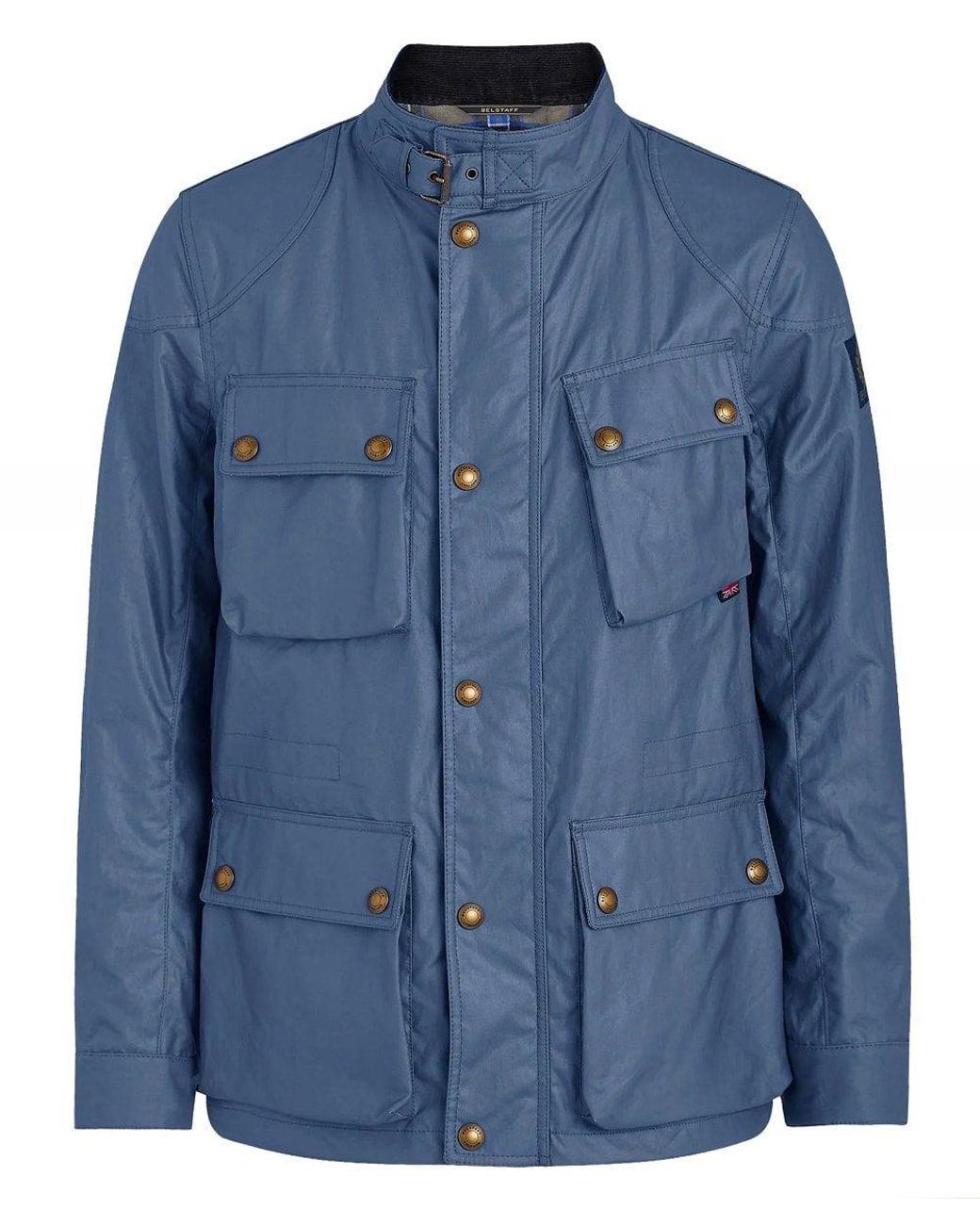 Belstaff Waxed Cotton Fieldmaster Jacket in Blue for Men - Lyst