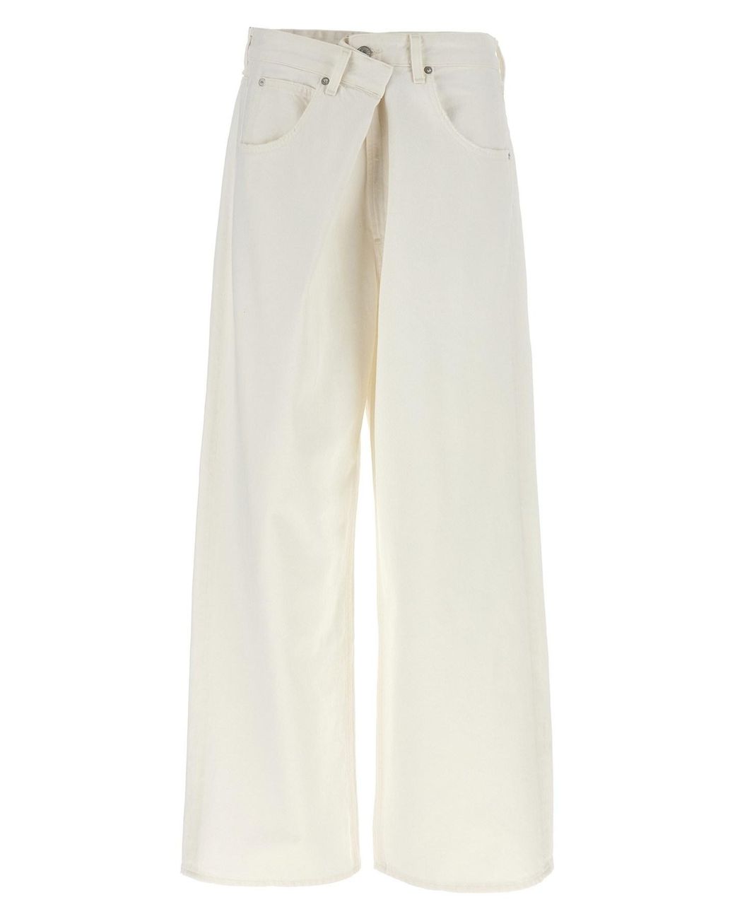 Agolde White 'vana Fold' Jeans