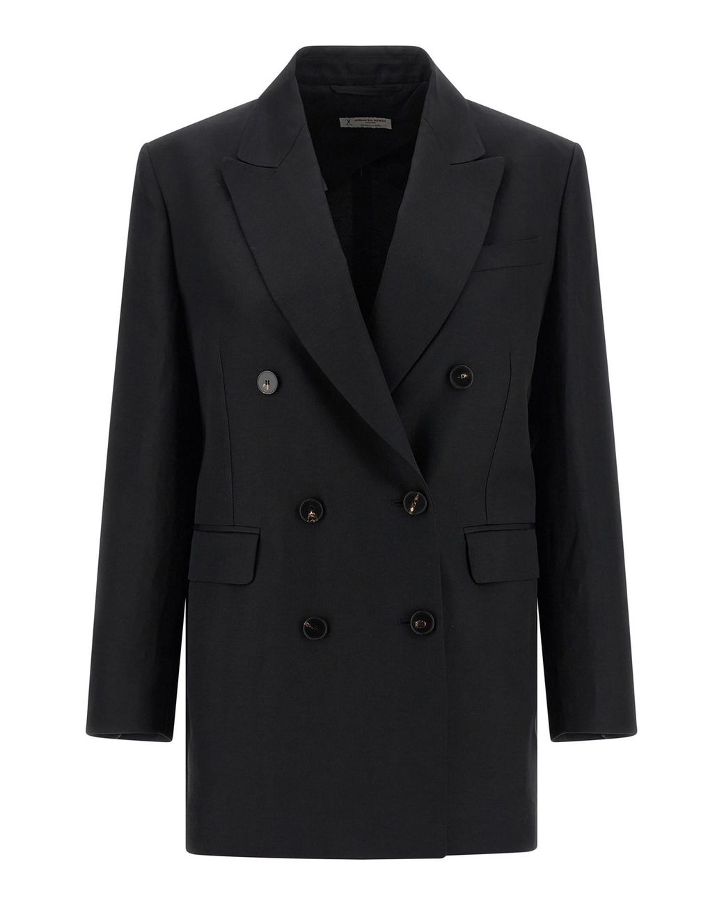 Alberto Biani Black Linen Viscose Blazer