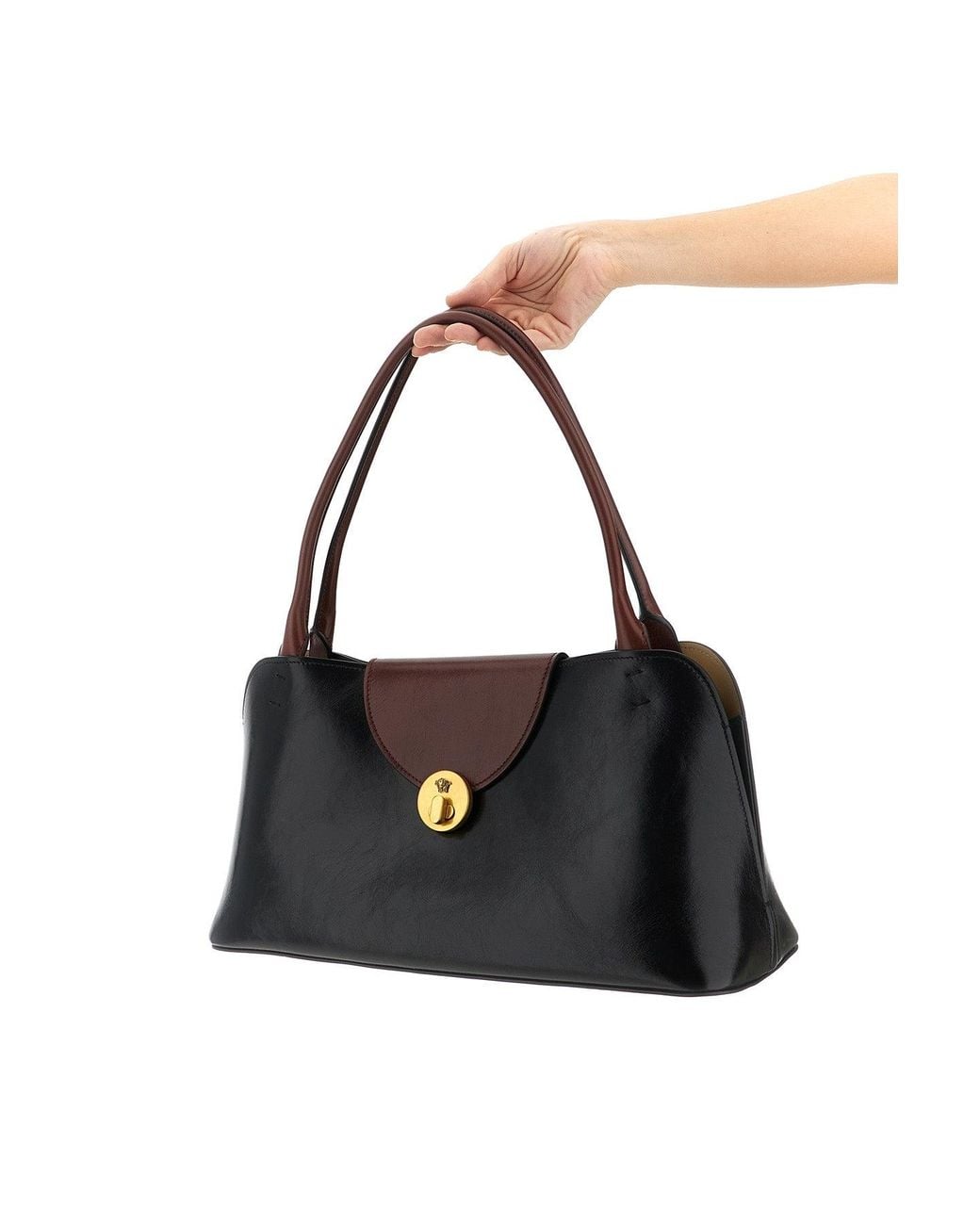 Versace Black Vivian Shoulder Bag With Medusa Closure