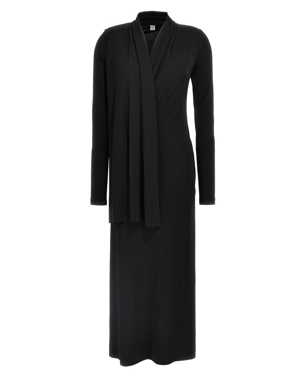 Totême Black 'Overlapped Jersey' Dress