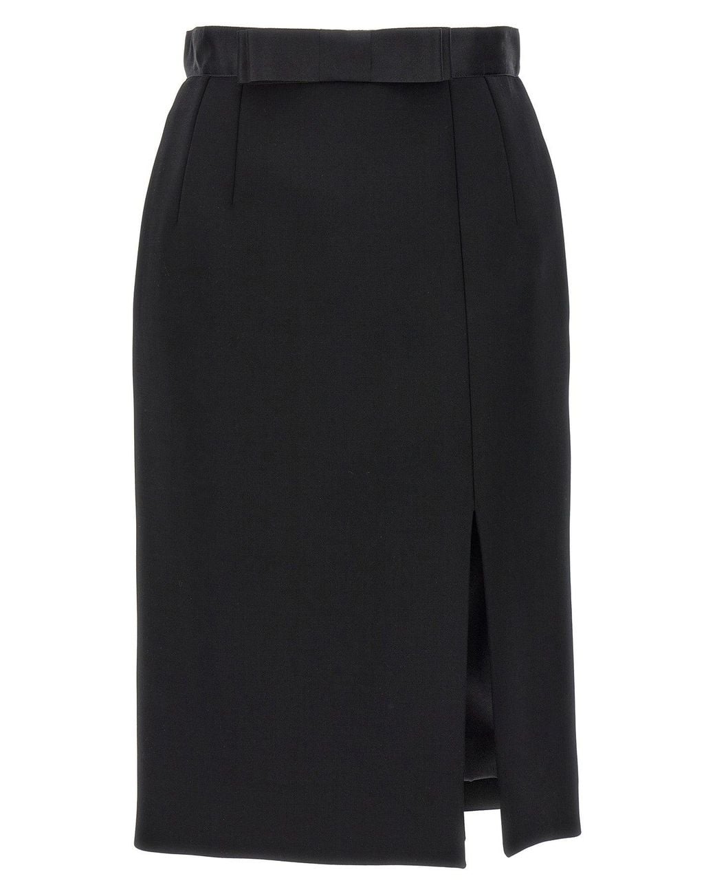 Dolce & Gabbana Black Skirt 'Virgin Wool Midi'