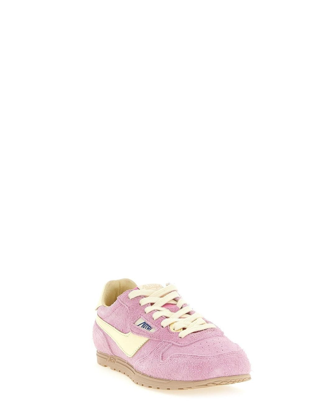 Autry Pink Sneaker With Perforated Toe