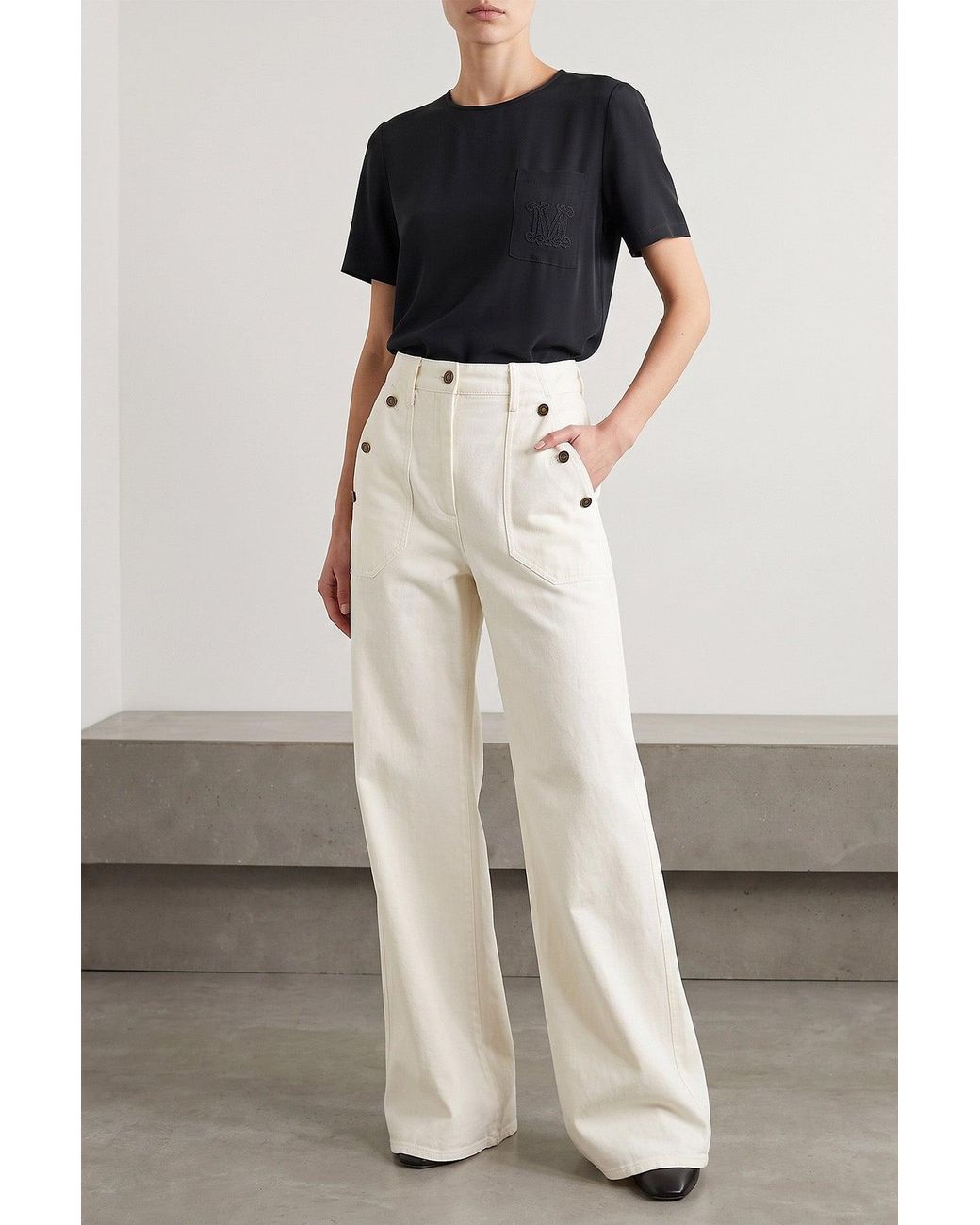 Max Mara Black 'Mxmpagano' Blouse