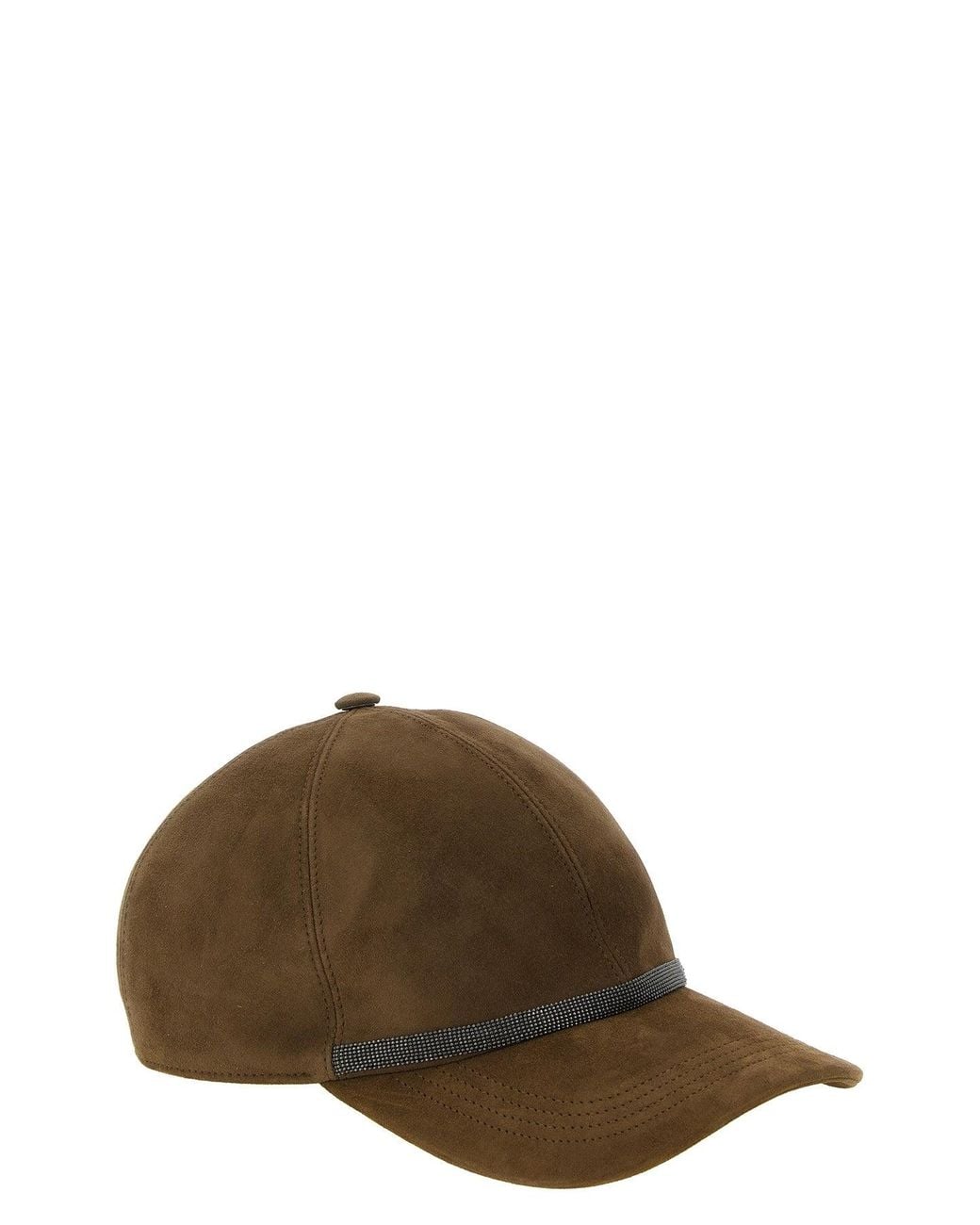 Brunello Cucinelli Brown The Suede Baseball Cap